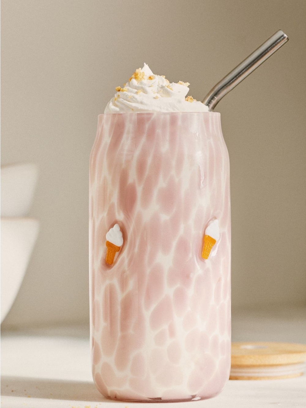 Anthropologie Confetti Icon Juice Glass Tumbler with Lid